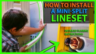 How To Install a Mini Split Line Set  R410a Flaring Guide amp Torque Settings Using Nylog [upl. by Yatnahs]