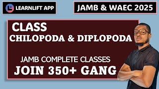 CLASS CHILOPODA amp DIPLOPODA JAMB AND WAEC 2025 UTME 2025 [upl. by Eanyl]