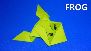 How to make a paper leap frog  origami tutorial Educational video for children [upl. by Reham]