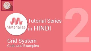 Materialize css tutorial in hindi  Grid system [upl. by Etiuqram]