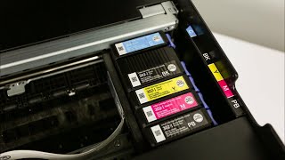 Epson Expression Premium XP6000  How to Replace the Ink Cartridges [upl. by Bourque393]