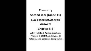 Second Year Class 12 Chemistry MCQs Chapter 5 to 8 [upl. by Tamqrah]