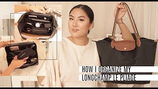 HOW I ORGANIZE MY LONGCHAMP LARGE LE PLIAGE hack  INMYSEAMS [upl. by Ennirac]