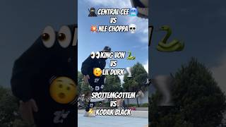 Central cee vs nle choppa king von vs lil durk spottemgottem vs kodak black us uk youtubeshorts [upl. by Atnad758]