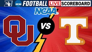 Oklahoma Sooners vs Tennessee Volunteers  NCAA Football Live Scoreboard [upl. by Yenitsed226]