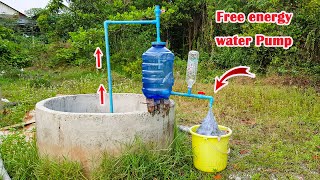 Free electricity  She make free energy water pump from deepwell no need electricity diy pipe [upl. by Kalikow]