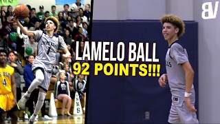 Lamelo ball 92 point game basketball nba athlete [upl. by Genet]