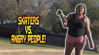 SKATERS vs HATERS 40  Skateboarding Compilation  Skaters vs Angry People [upl. by Yeleak542]