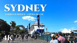 4K WALK Sydney Harbour Bridge Opera House walking tour 4K HDR [upl. by Ricker187]