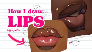 🍄HOW I DRAW LIPS ♡ [upl. by Pippa]