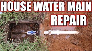 House water main pipe repair  Detailed video [upl. by Ynttirb]