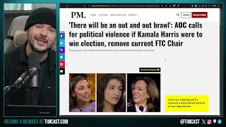 AOC Calls For VIOLENCE Democrat Says There Will Be OUT AND OUT Brawl If Things Dont Go her Way [upl. by Nnyleuqcaj]