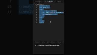 1 VSCODE Shortcuts in Tamil How to create Boilerplate in vscode shorts vscode htmlcss website [upl. by Anavi]