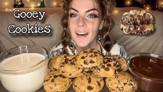 GOOEY CHOCOLATE CHIP COOKIES AND MILK MUKBANG Vegan No Talking [upl. by Mixie832]