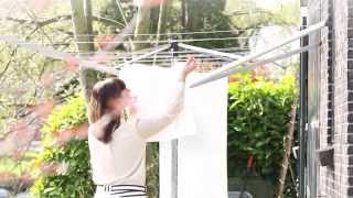 Brabantia Retractable Clothesline Product Video [upl. by Kucik59]