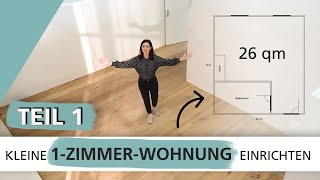 Kleine 1ZimmerWohnung einrichten  Teil 1  HOW TO  INTERIYEAH [upl. by Evars]