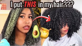 EXTREME DIY Hair Mask  For HAIR GROWTH amp DEFINED CURLS [upl. by Elleral]