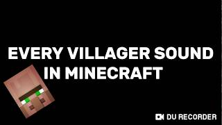 Every Villager Sound In Minecraft [upl. by Aihsa]