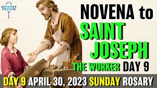 Novena to St Joseph the Worker Day 9 🤎 SUNDAY ROSARY April 30 2023 GLORIOUS Mysteries of Rosary 🤎 [upl. by Vernon]