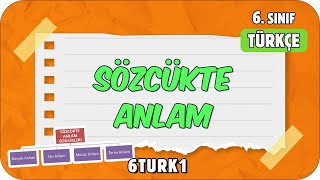 Sözcükte Anlam 📙 tonguçCUP 1Sezon  6TURK1 2024 [upl. by Aranat]