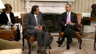 President Obama Meets with the Amir of Qatar [upl. by Ecar]