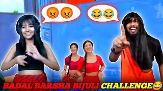 BADAL BARSHA BIJULI CHALLENGE😂😂  ANTARYAMI GAMING [upl. by Denni]