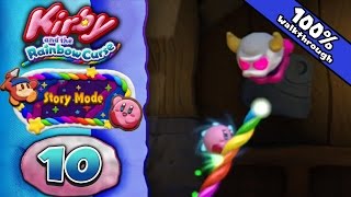 Kirby and the Rainbow Curse  Part 10 World 32  The Haunted Ship 100 Walkthrough [upl. by Rehpotsirh]