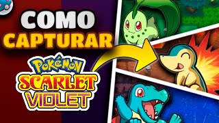 Como CAPTURAR a CHIKORITA CYNDAQUIL y TOTODILE en Pokemon Escarlata y Purpura [upl. by Carnes]