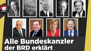 Die Bundeskanzler der BRD erklärt  Wie prägten sie Deutschland Alle Bundeskanzler kurz erklärt [upl. by Mot]