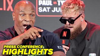 Mike Tyson vs Jake Paul DALLAS Press Conference HIGHLIGHTS amp FACE OFF [upl. by Esyle825]