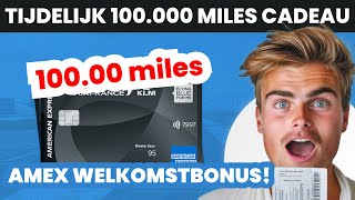 Tijdelijk 100000 Miles  Flying Blue American Express Platinum Card [upl. by Asselam685]