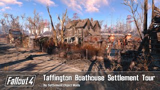 Fallout 4  Taffington Boathouse Settlement Build Tour [upl. by Nwahsiek902]