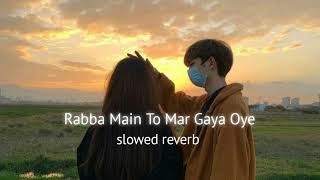 Rabba Main To Mar Gaya Oye slowed  Reverb [upl. by Andaira]