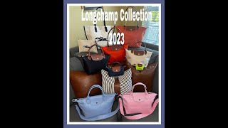 LONGCHAMP HANDBAG COLLECTION REVIEW  10 PIECES  LE PLIAGE  CUIR  ESSENTIAL TOILE TOTE [upl. by Aileme]