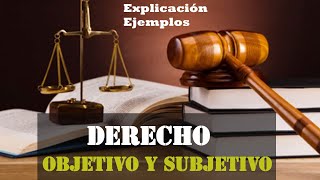 Derecho Objetivo y Subjetivo explicación y ejemplos [upl. by Amersham]