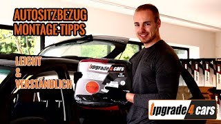 Auto Sitzbezug Montageanleitung Autoschonbezug Tutorial Sitzbezüge montieren [upl. by Ives973]