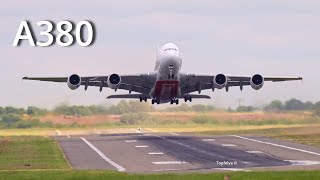 Emirates Airbus A380 returns to Birmingham airport [upl. by Kizzie163]