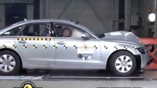 2011 Audi A6 C7 EuroNCAP Crash Tests Frontal Side amp Pole Impacts [upl. by Anaitit106]