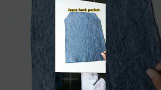 How to make jeans back pocket sewing denimshorts backpocket shorts [upl. by Kutchins]