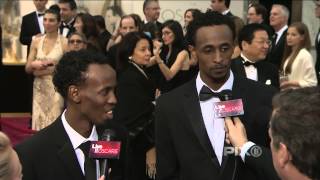 Barkhad Abdi and Faysal Ahmed Of quotCaptain Phillipsquot At 2014 Oscars [upl. by Suivatra84]