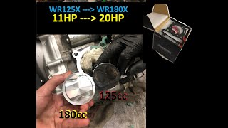 WR125X 180cc kit  cam  Tuning story 2k20 [upl. by Nnaeirelav]