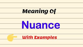 Meaning Of Nuance  Examples  Pronunciation UrduHindi [upl. by Amena]