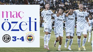 MAÇ ÖZETİ FC Lugano 34 Fenerbahçe  UEFA Şampiyonlar Ligi 2 Ön Eleme Turu 1 Maç [upl. by Peacock271]