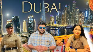 Our First day in Dubai 🇦🇪  Cheap amp Best hotel with view Sim Currency amp Abu Dhabi to Dubai Bus [upl. by Anilah]