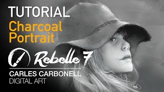 Charcoal Portrait  Rebelle 7 Tutorial [upl. by Isla]