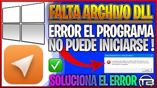 Programa NO puede Iniciarse porque FALTA ARCHIVO DLL en Windows 🗄️ Soluciona Error de Cualquier DLL [upl. by Peednam]