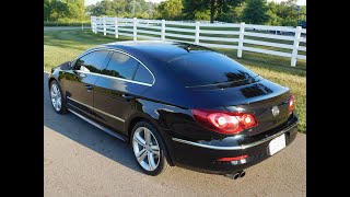 2010 Volkswagen CC 20T R Line Package Deep Black Pearl with Black and Cornsilk Interior 113K [upl. by Alrep215]