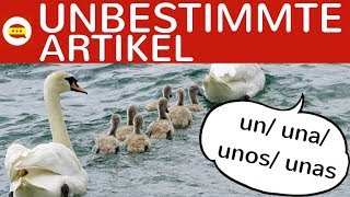 Unbestimmte Artikel un una unos unas  Singular Plural Endungen einfach erklärt  Spanisch [upl. by Arracot]