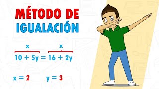 RESOLVER SISTEMAS DE ECUACIONES MÉTODO DE IGUALACIÓN Super fácil  Para principiantes [upl. by Eecart]