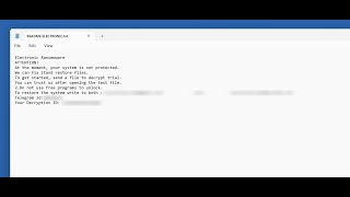 Electronic ransomware ELCTRONIC virus  how to remove [upl. by Tnek]